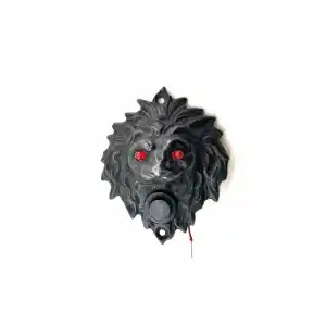 Antika Tarz Dekoratif Pirinç  Kapı Zili - 100x78 Mm, Oksit, Led Işıklı