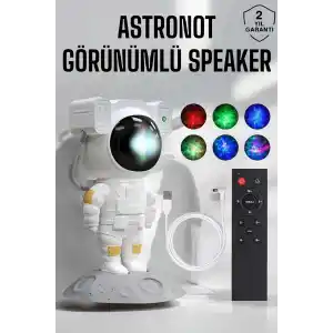 Astronot Görünümlü Projeksiyon Speaker Taşınabilir