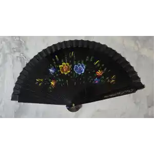 Bambu Çift Taraflı Siyah Yelpaze 12li Paket