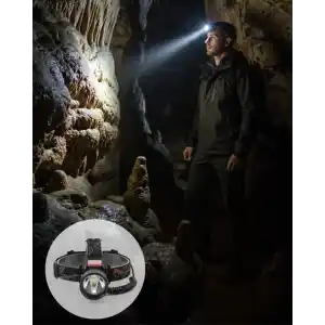 Hareket Sensörlü Şarj Edilebilir Kafa Lambası LCD Göstergeli