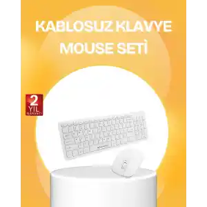 Kablosuz Klavye Mouse Takımı - Ergonomik, Sessiz ve Enerji Tasarruflu