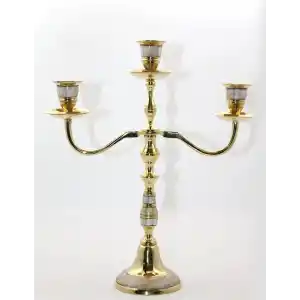 Pirinç Sedefli 3lü Şamdan 19124