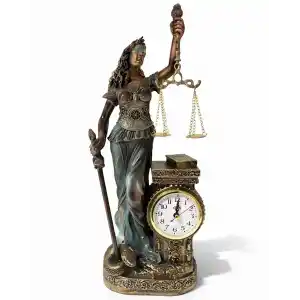 Polyester Saatli Adalet Figürü Alk4416