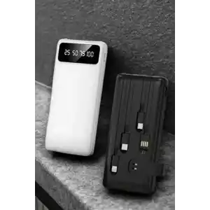 Powerbank 20.000 Mah LCD Ekran USB Lightning Type-C Uyumlu İOS ve Android