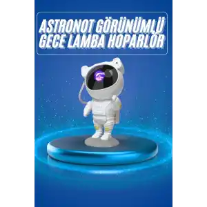Projeksiyon Astronot Lamba Speaker Sevimli Astronot Bluetooth Hoparlör