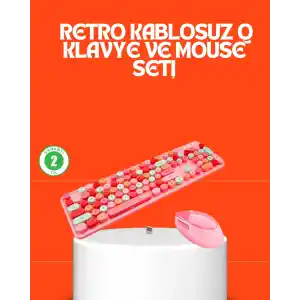 Retro Tarz Bluetooth 5.1 Klavye – Win/OSX/Android/iOS Uyumlu