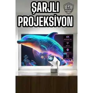 Taşınabilir Sinema Oyun Projektörü Akıllı Projeksiyon Android 11