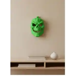 Yeşil Dekoratif Korku Maskesi Duvar Süsü