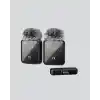 2’li Kablosuz Yaka Mikrofonu Type-C ve Lightning Uyumlu Profesyonel Set