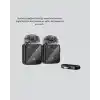 2’li Kablosuz Yaka Mikrofonu Type-C ve Lightning Uyumlu Profesyonel Set