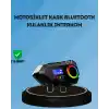 500mAh Bataryalı Bluetooth 5.4  İnterkom LED Ekranlı FM Destekli