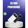 Akıllı LCD Ekranlı 20.000mAh Powerbank PD + USB + Type-C