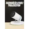 Ayaklı Projeksiyon Taşınabilir Mini Projektör Sinema Projektörü Android
