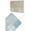 Bluetooth Touchpad Klavye Ultra İnce Taşınabilir Q Klavye