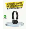 Ergonomik Konforlu Kablosuz Kulak Üstü Bluetooth Kulaklık
