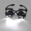 -Gözlük Modeli 10x 15x 20x 25x Lens,2led ışıklı,büyüteç