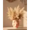Modern 3D Turuncu Çiçek Vazo Masaüstü Salon Dekoru