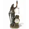 Polyester Saatli Adalet Figürü Alk4414