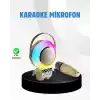 Renkli Işıklı Astronot Mini Bluetooth Speaker ve Karaoke Mikrofon