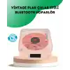 Retro Bluetooth Hoparlör – Kristal Ses, Gece Lambası, Saatli Tasarım