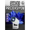 Şarjlı Projeksiyon Oyun Sinema Projektörü 4K HD Görüntü Kaliteli
