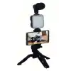 Telefon Tutucu Mikrofonlu Işıklı Youtuber Video Kayıt