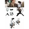 Telefon Tutucu Mikrofonlu Işıklı Youtuber Video Kayıt