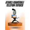 Telefon Tutucu Mini Mikrofonlu Tripod Vlog Çekim Video