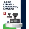 Üç Kameralı Araç Kamerası Full HD Gece Görüş  G-Sensör