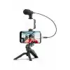 Video Making Kit Telefon Tutucu Vlog Video Mini Led Işıklı