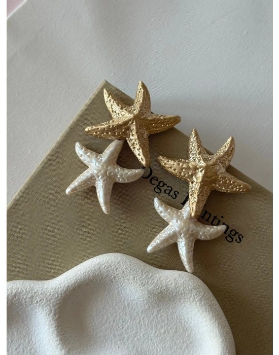 Sedef Deniz yıldızı küpe