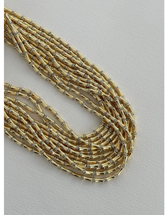 Silindir & zirkon taşlı Ru Kolye