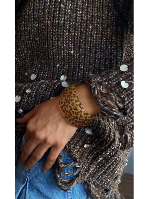 ZR Marka Leopar Kahve Kelepçe