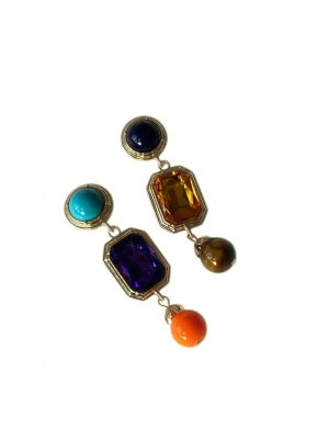 Nınnıon Marka Sallantılı Renkli Küpe