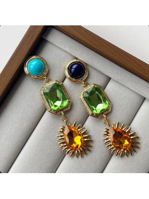 Yeşil Taş Marka Küpe