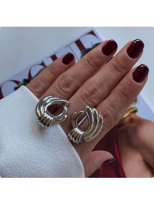 Vavia Gümüş Renk Küpe