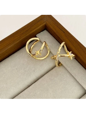 Zikzak yıldız earcuff