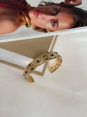 Lucky Yeşil Taş Kelepçe