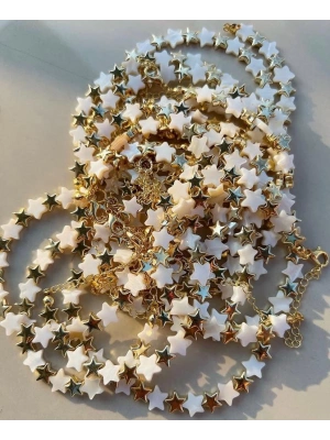 Sedef Taş Yıldız Kolye