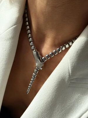 Snake Tasarım Gümüş Kolye