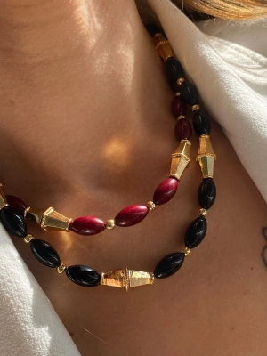 ZR Marka Mercee Bordo Kolye