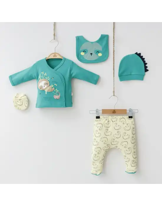 Miniycool 7023 Mnz Marka İguana Yeni Doğan Hastane Çıkışı Erkek 5li Set