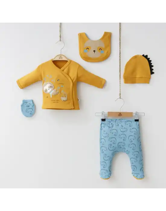 Miniycool 7023 Mnz Marka İguana Yeni Doğan Hastane Çıkışı Erkek 5li Set