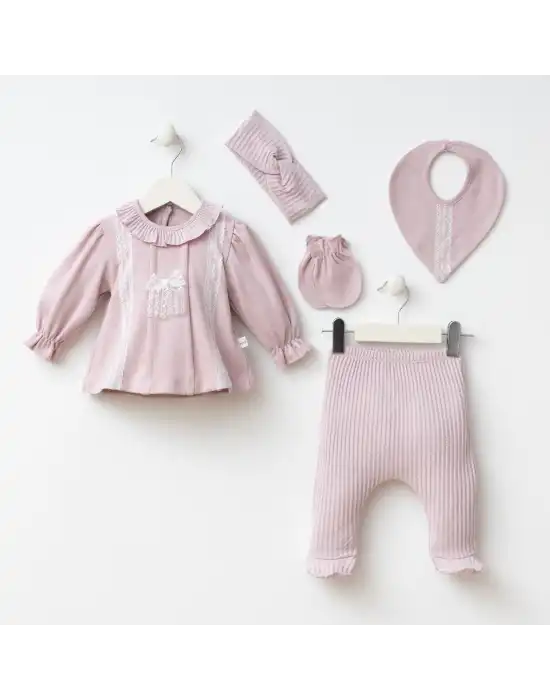 Miniycool 7089 Mnz Marka İsabella Yeni Doğan Hastane Çıkışı Kız 5li Set