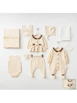 Miniycool 10010 Mnz Marka Çıtır Çiçek Yeni Doğan Hastane Çıkışı Kız 10lu Set