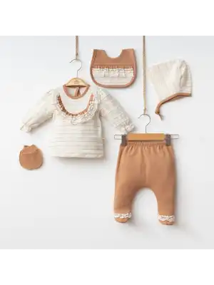 Miniycool 7067 Mnz Marka Sim Detaylı Yeni Doğan Hastane Çıkışı Kız 5li Set