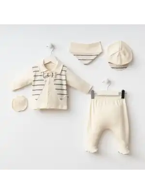 Miniycool 7070 Mnz Marka Smokin Detaylı Yeni Doğan Hastane Çıkışı Erkek 5li Set