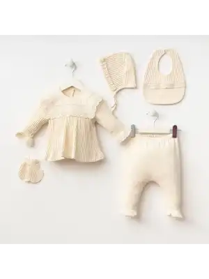 Miniycool 7075 Mnz Marka Elizabet Yeni Doğan Hastane Çıkışı Kız 5li Set