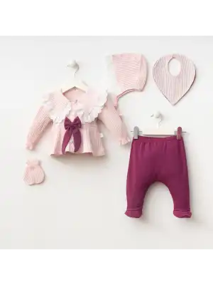 Miniycool 7081 Mnz Marka Mary Yeni Doğan Hastane Çıkışı Kız 5li Set