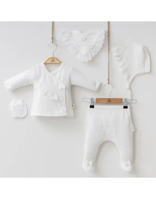 Miniycool 7031 Mnz Marka Pretty Girl Yeni Doğan Hastane Çıkışı Kız 5li Set